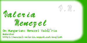 valeria menczel business card